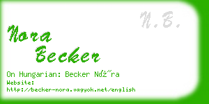 nora becker business card